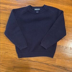 Lands' End Blue Crewneck Sweater Classic Knit